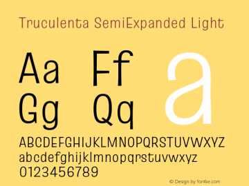 Truculenta SemiExpanded Light Version 1.002图片样张