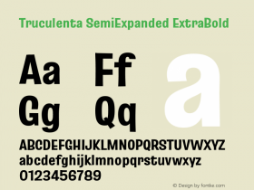 Truculenta SemiExpanded ExtraBold Version 1.002图片样张
