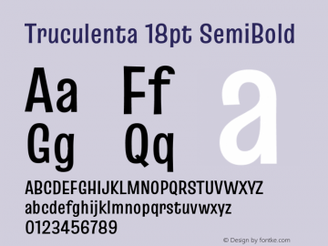 Truculenta 18pt SemiBold Version 1.002图片样张