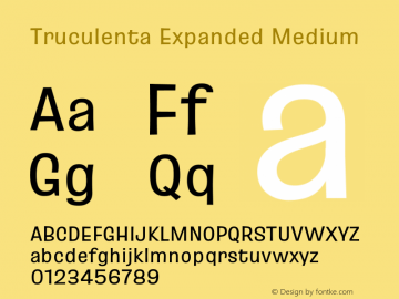 Truculenta Expanded Medium Version 1.002图片样张