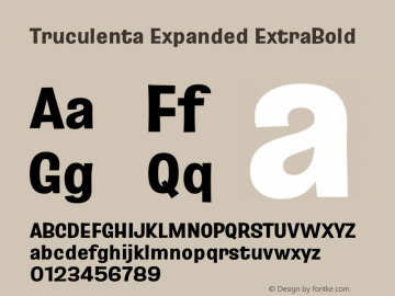 Truculenta Expanded ExtraBold Version 1.002图片样张