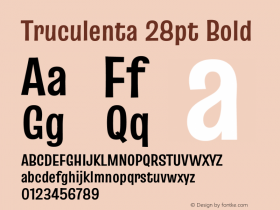 Truculenta 28pt Bold Version 1.002图片样张