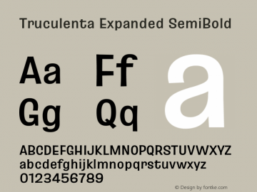 Truculenta Expanded SemiBold Version 1.002图片样张