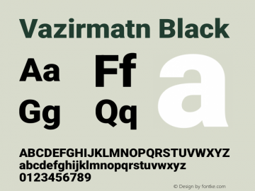 Vazirmatn Black Version 33.003图片样张