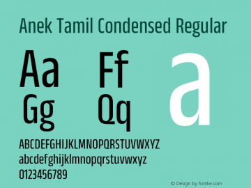 Anek Tamil Condensed Regular Version 1.003图片样张