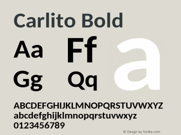 Carlito Bold Version 1.104图片样张