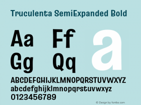 Truculenta SemiExpanded Bold Version 1.002图片样张