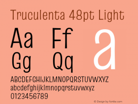 Truculenta 48pt Light Version 1.002图片样张