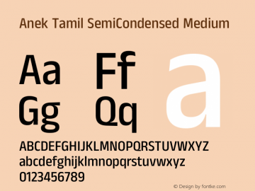Anek Tamil SemiCondensed Medium Version 1.003图片样张
