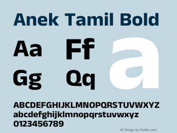 Anek Tamil Bold Version 1.003图片样张