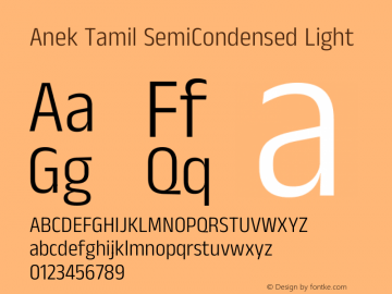 Anek Tamil SemiCondensed Light Version 1.003图片样张