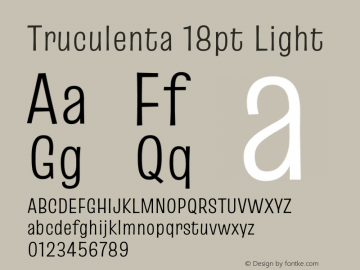 Truculenta 18pt Light Version 1.002图片样张