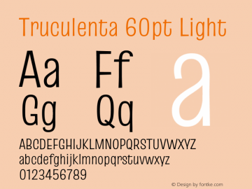 Truculenta 60pt Light Version 1.002图片样张