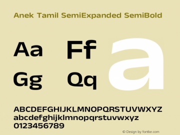 Anek Tamil SemiExpanded SemiBold Version 1.003图片样张