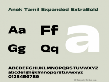 Anek Tamil Expanded ExtraBold Version 1.003图片样张