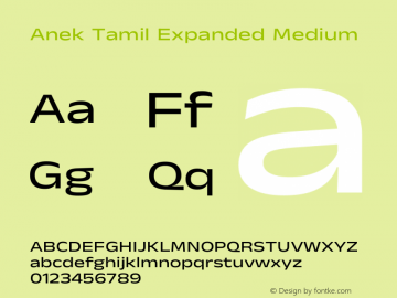 Anek Tamil Expanded Medium Version 1.003图片样张