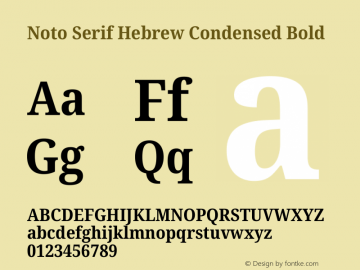 Noto Serif Hebrew Condensed Bold Version 2.003图片样张