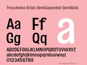 Truculenta 60pt SemiExpanded SemiBold Version 1.002图片样张