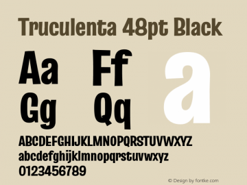 Truculenta 48pt Black Version 1.002图片样张