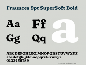 Fraunces 9pt SuperSoft Bold Version 1.000;[b76b70a41]图片样张