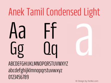 Anek Tamil Condensed Light Version 1.003图片样张