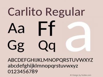 Carlito Regular Version 1.104图片样张
