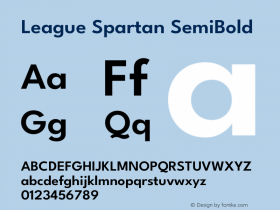 League Spartan SemiBold Version 2.002图片样张