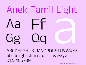 Anek Tamil Light Version 1.003图片样张