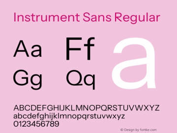 Instrument Sans Regular Version 1.000;gftools[0.9.28]图片样张