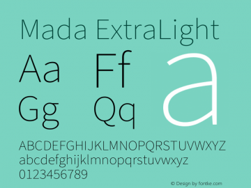 Mada ExtraLight Version 1.5图片样张