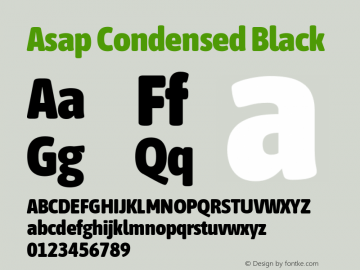 Asap Condensed Black Version 3.001; ttfautohint (v1.8.4.7-5d5b)图片样张