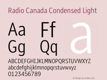 Radio Canada Condensed Light Version 2.104;gftools[0.9.28.dev5+ged2979d]图片样张