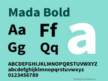 Mada Bold Version 1.5图片样张
