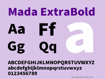 Mada ExtraBold Version 1.5图片样张