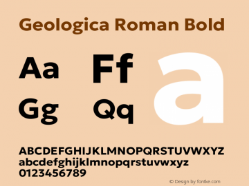 Geologica Roman Bold Version 1.010;gftools[0.9.28]图片样张