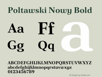 Poltawski Nowy Bold Version 1.001;gftools[0.9.25]图片样张