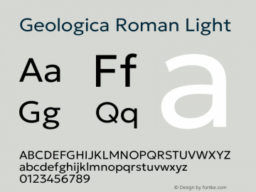 Geologica Roman Light Version 1.010;gftools[0.9.28]图片样张