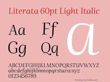 Literata 60pt Light Italic Version 3.103;gftools[0.9.29]图片样张