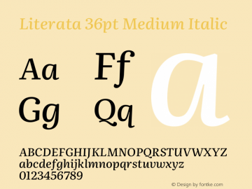 Literata 36pt Medium Italic Version 3.103;gftools[0.9.29]图片样张