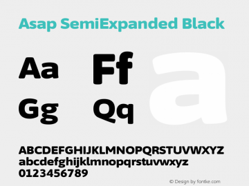 Asap SemiExpanded Black Version 3.001图片样张