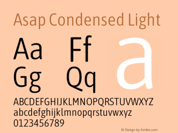 Asap Condensed Light Version 3.001图片样张