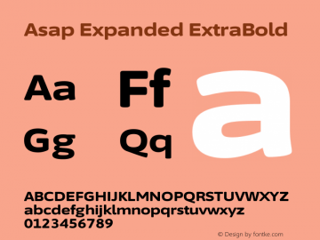 Asap Expanded ExtraBold Version 3.001图片样张