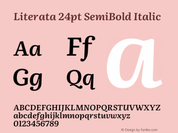 Literata 24pt SemiBold Italic Version 3.103;gftools[0.9.29]图片样张