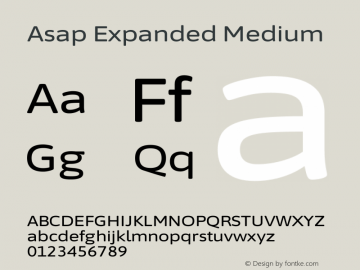 Asap Expanded Medium Version 3.001图片样张
