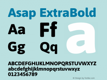 Asap ExtraBold Version 3.001图片样张