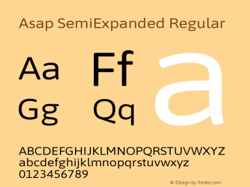 Asap SemiExpanded Regular Version 3.001图片样张