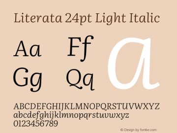 Literata 24pt Light Italic Version 3.103;gftools[0.9.29]图片样张