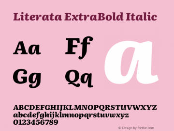 Literata ExtraBold Italic Version 3.103;gftools[0.9.29]图片样张