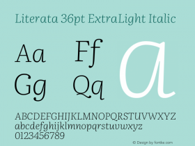 Literata 36pt ExtraLight Italic Version 3.103;gftools[0.9.29]图片样张