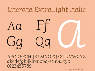Literata ExtraLight Italic Version 3.103;gftools[0.9.29]图片样张